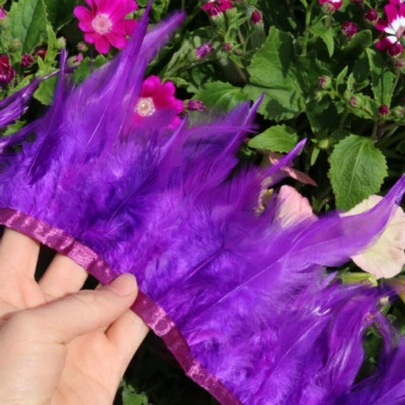 Diy White Feather White Tip Cloth Strip Jewelry Handicraft Decoration Wedding Dress Skirt Clothing Accessories