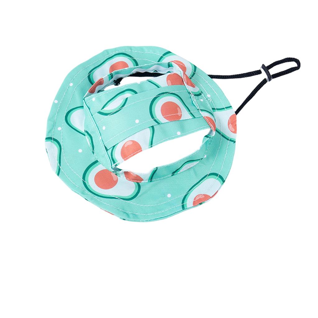 Adjustable Pet Hat with Wide Brim and Ear Hole Design Lightweight Sun Protection Cap for Dogs and Cats Outdoor Use