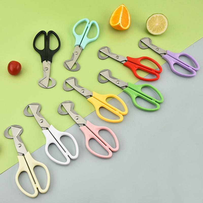 1Pc Quail Egg Shell Scissors Rust Resistant Durable Cigar Cutters Multifunction Kitchen Tools Stainless Steel Egg Scissors