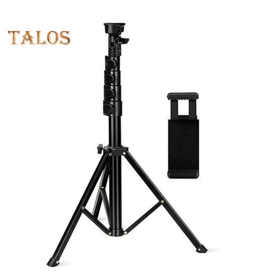 Cell Phone Tripod Foldable 1.6M with Remote Control 360 Degree Rotation Bracket Different Angle Filming Adjustable Height Camera Video Recording