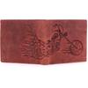 Men Casual Red Genuine Leather RFID Wallet  (6 Card Slots)