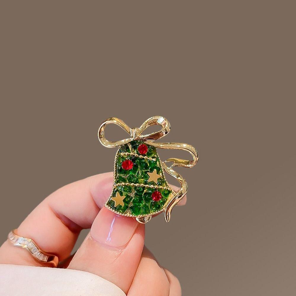 Snowman Enamel Rhinestone Brooches Korean Style Christmas Tree Brooch Christmas Brooch  Girls