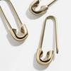 Classic Safety Pin Earings for Women Men Unisex Paper Clip Gold Silver Black Color Zinc Alloy Fashion Earings Jewelry Gift