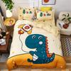 Dinosaur Double-sided Printed Duvet Cover, Cartoon Bedding Set Adult Boy Girl Bedroom Decoration Children Single Double Size
