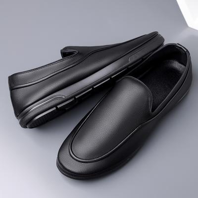 2025 New Casual Business Dress Shoes Men Breathable Soft Sole Flats Men's Leather Loafers Slip-On Comfortable Walking Shoes