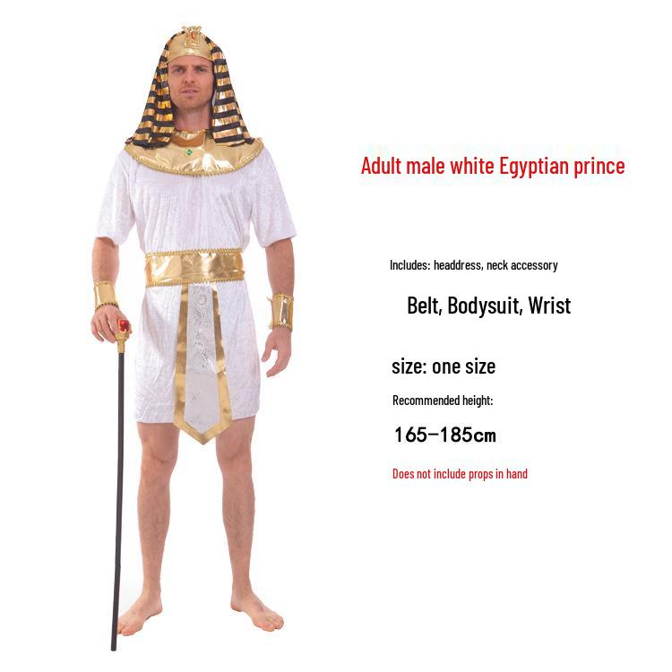 Ancient Egyptian Pharaoh & Queen Costume for Adults: Male & Female Nile River Attire for Halloween