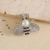 Zirconia Diamond Pearl Butterfly Bee Brooch - Cute Alloy Pin for Women’s Clothing Accessories