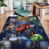 1pc Blaze and the Monster Machines (3) Design Area Rug - Non-Slip, Soft & Cozy Floor Mat for Living Room, Bedroom, Office - Indoor/Outdoor Decorative 
