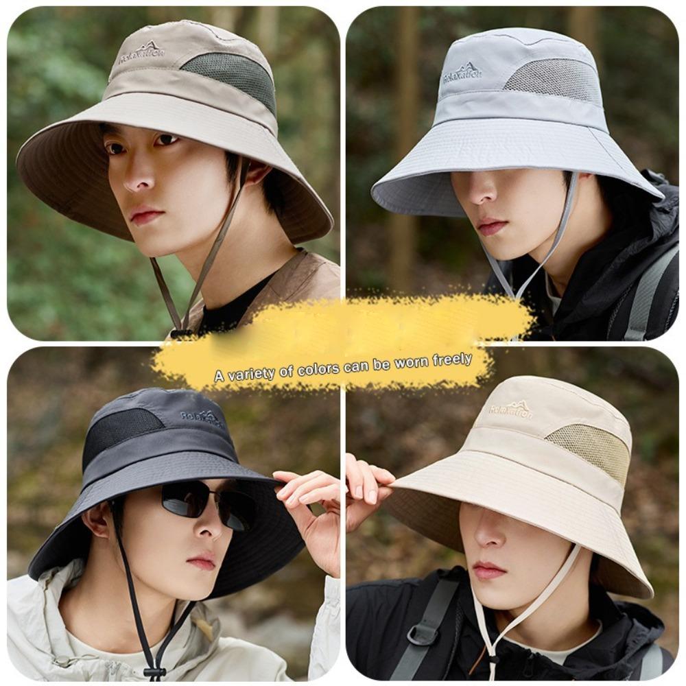 

Anti-Sun Bucket Hat Adjustable Fisherman Hat New Sunscreen Hat Gift 2