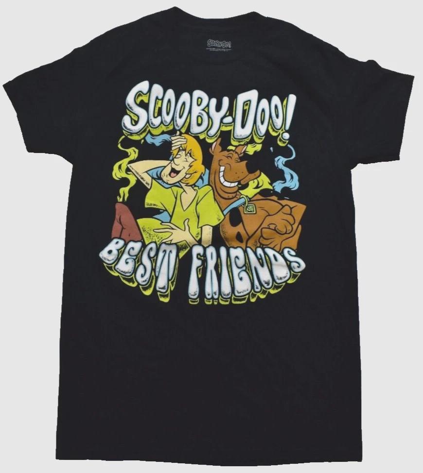Мужская футболка Scooby-Doo Скуби и Шегги Лучшие друзья Черная Новая Маленькая 2XL