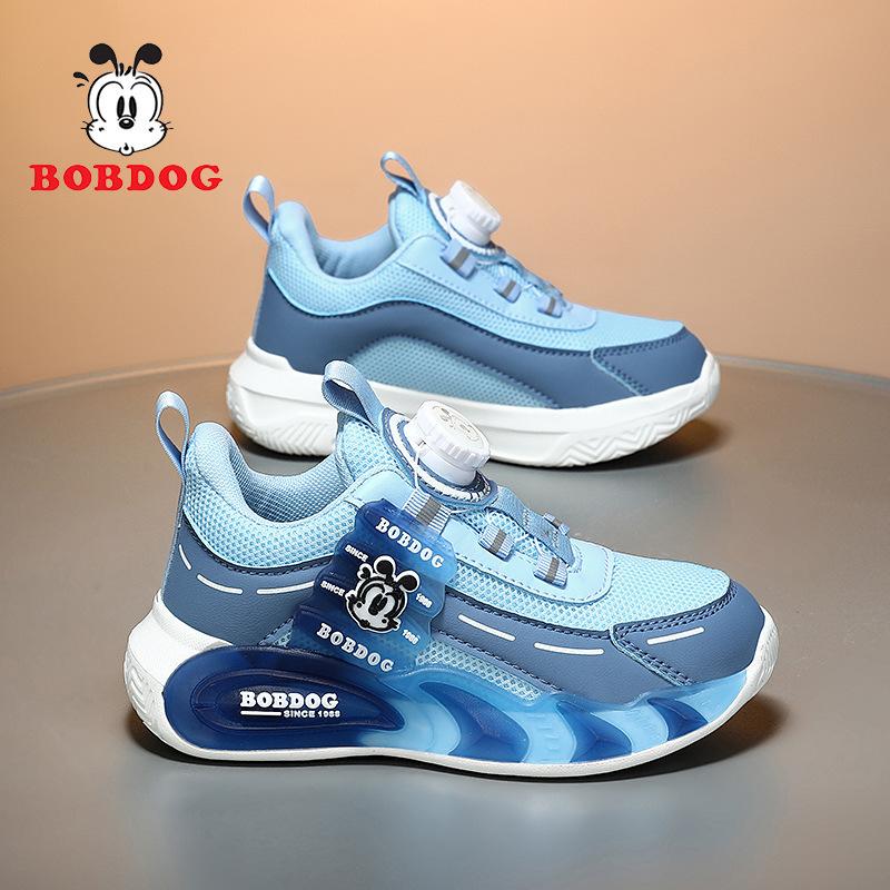 Babu bean boys' shoes running shoes tide 2025 autumn and winter new middle-aged and older children's leather surface children's sports shoes fashionab