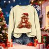 Women's Fashionable Casual Long-Sleeved Christmas Letter Print Crew-Neck Sweatshirt