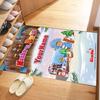 Masha Bear Customize Text Floor Rug Office Rug Design for Study Room Game Room Decorate Room Entryway Anti-slip Rug Decorate Offices