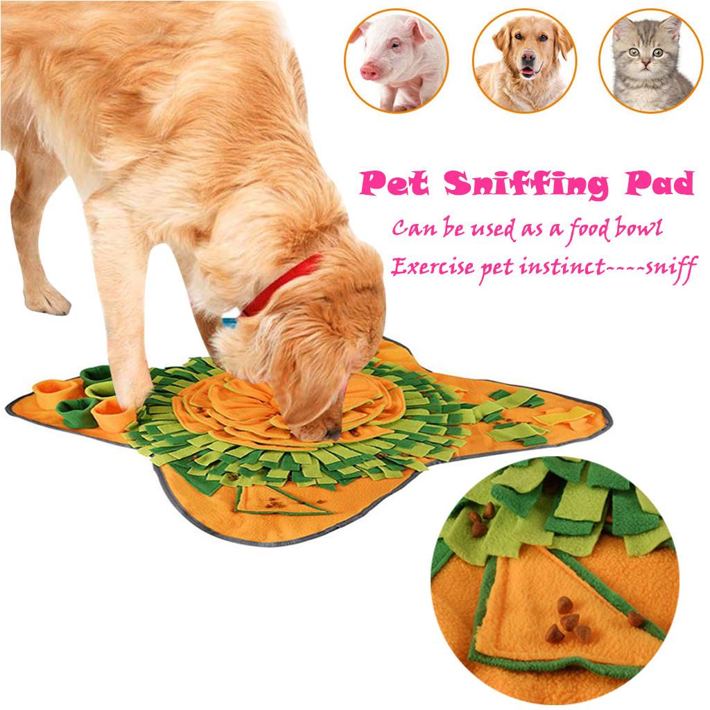 

(SU)Игрушки для домашних собак, круглый коврик для домашних животных, моющийся тренировочный коврик для кормления, игрушки для собак