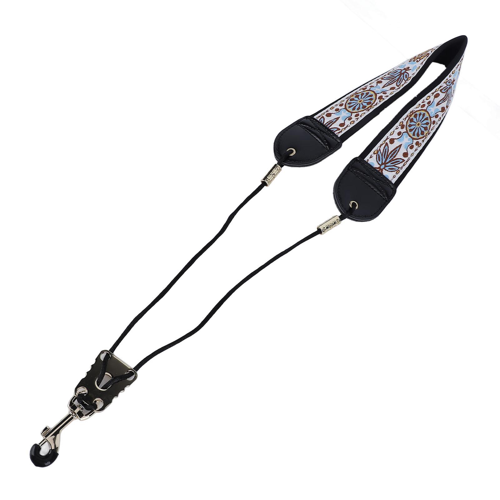 

Вышитый шейный ремень для саксофона альт тенор регулируемый аксессуар для инструмента с металлом