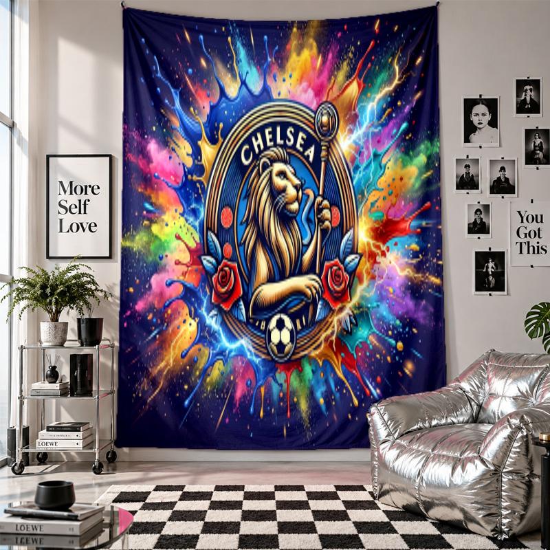 Chelsea FC Wall Tapestry Home Decor Wall Hanging Cloth for Bedroom Living Room Background