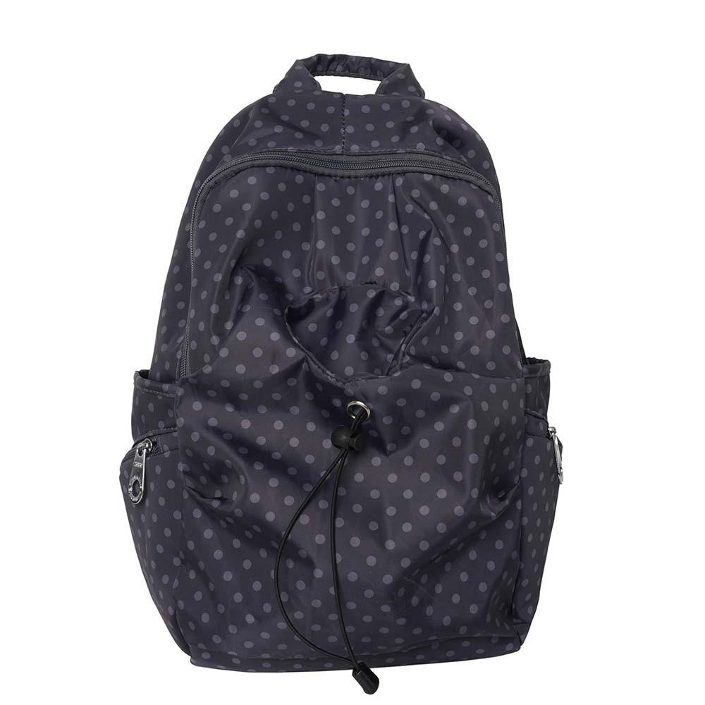 Spacious Student School Bag Lightweight Travel Daypack Polka Dot Nylon Backpack  Frequent Traveler