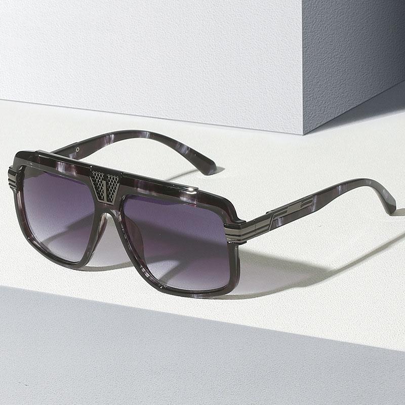 Steampunk Flat Top Square Sunglasses Women For Men  Popular Sun Glasses Vintage Luxury Brand Designer Punk Oversized Shades