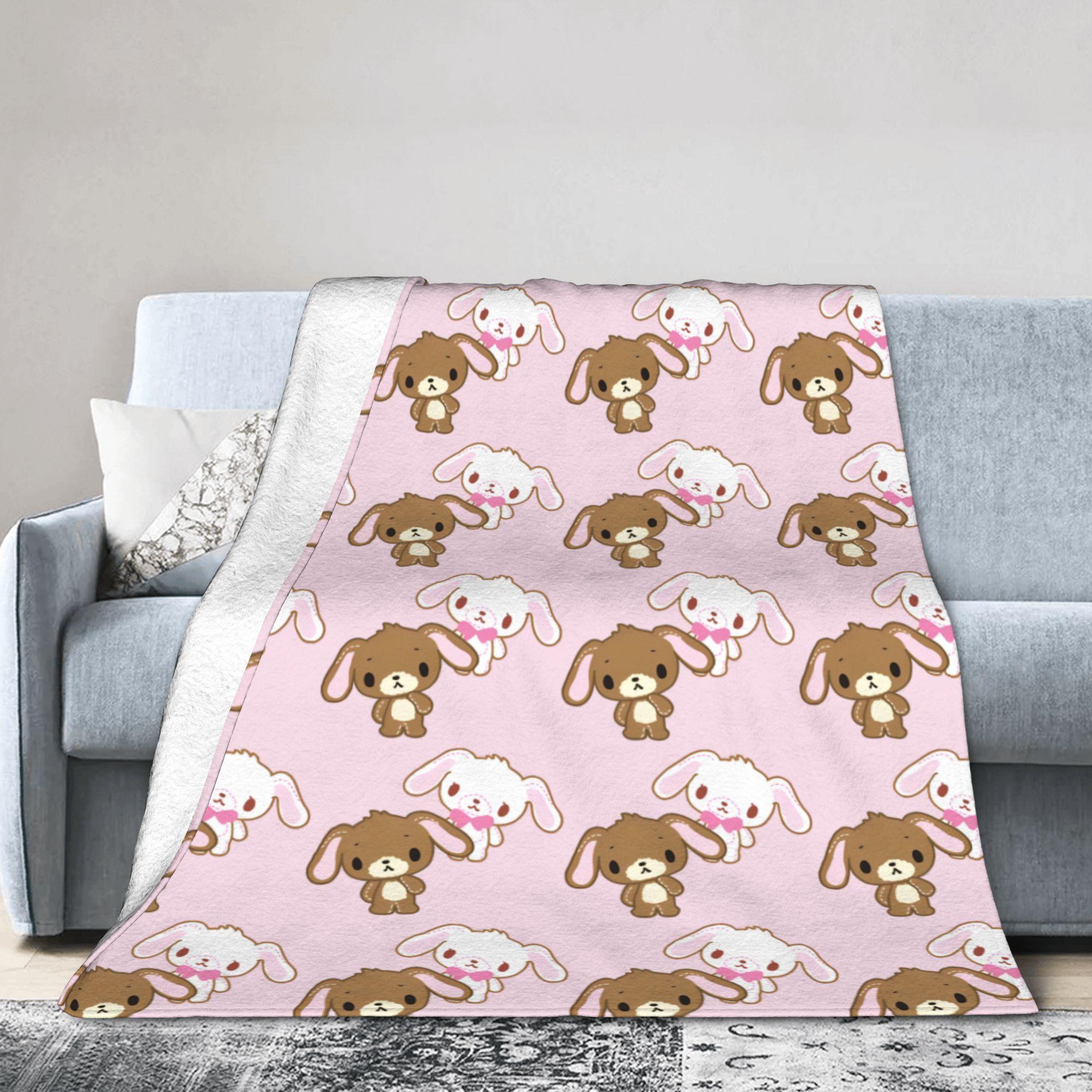

Sugarbunnies Широуса Куроуса К юткор Джоджіфуку Пінккор Ковдра Фліс Тепла Плед для Автомобіля Дивана Кушетки Спальні Квілт 30x40in