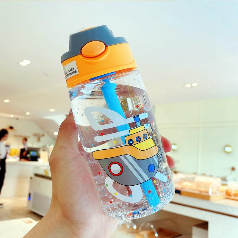 

Kids Duck Beak Straw Cup Creative Cartoon Water Bottle Portable Drinking Bottle for Kindergarten Boys Girls 0.48L