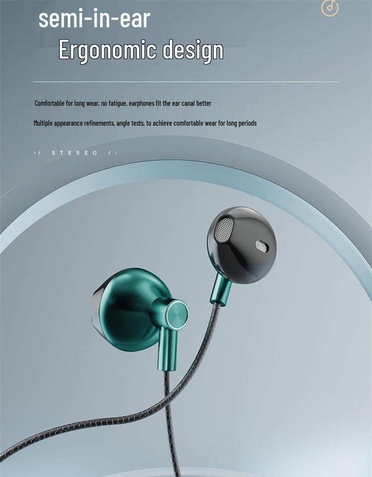 Wired Noise Cancelling In-Ear Earphones with Line Control for Huawei, Xiaomi, Redmi, Honor