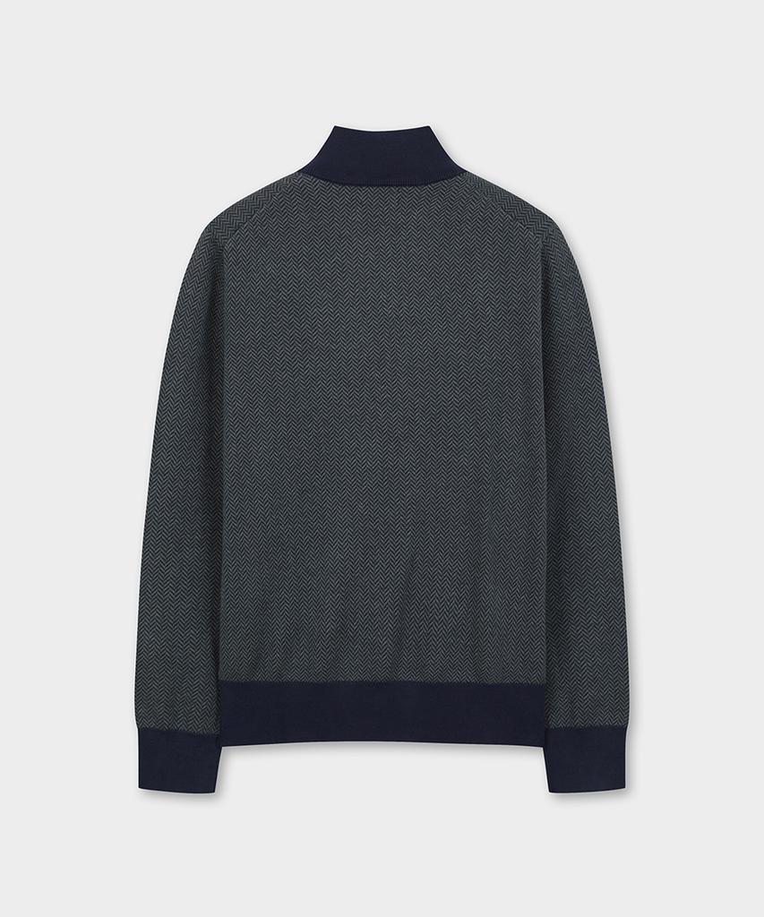 BROOKS BROTHERS Herringbone Half-Zip Sweater (Green) (Bbwwmf4540Iew)