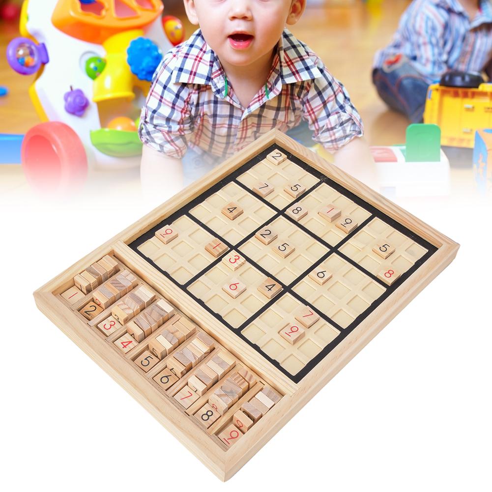 Children Wooden Number Puzzle Toy Board Game Kid Intelligence Logical Development Educational Toy