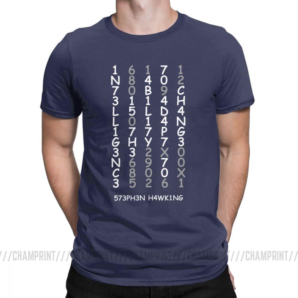 Intelligence Vintage T Shirts For Men Adapt To Change Brain Power Mind Geeky Tops Plus Size