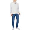 Calvin Klein Letter Embroidery Color Block Cotton Knit Sweater Men Sweater White J324408-YBI