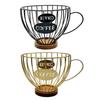 Convenient Metal Coffee Organizer Practical Coffee Pods Dispenser Large Capacity Espressos Pods Storage Basket Holder