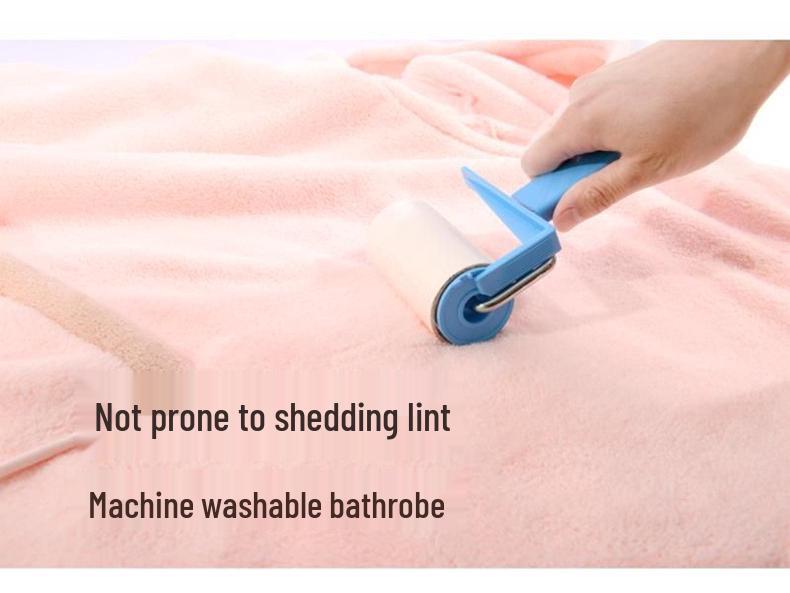 Women's Thickened Winter Hooded Bathrobe - Absorbent Coral Fleece Bath Towel with Long Sleeves and Bath Skirt