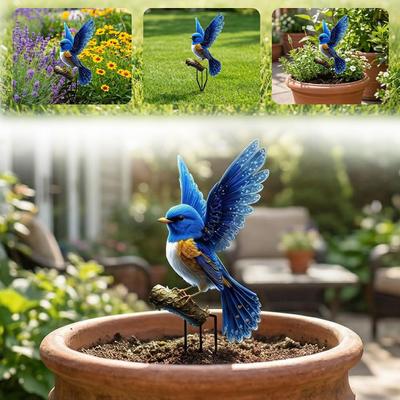 Outdoor Bird Ornament Weatherproof Acrylic Garden Stake For Yard Art Lawn Decoration Animal Figurine Animal Sculpture