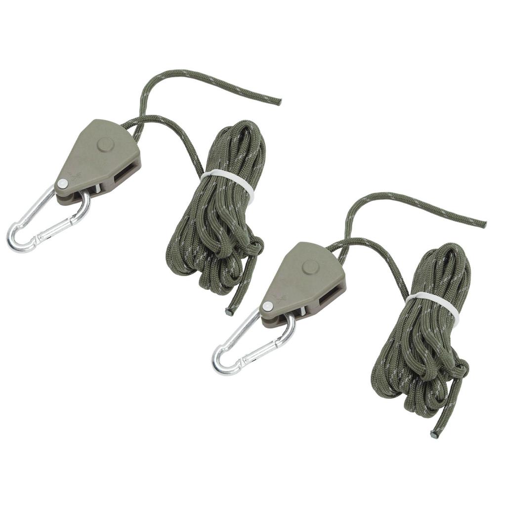2 Pcs Camping Tent Wind Cord Outdoor Tent Rope with Pulley Canopy Quick Setup Camping Rope