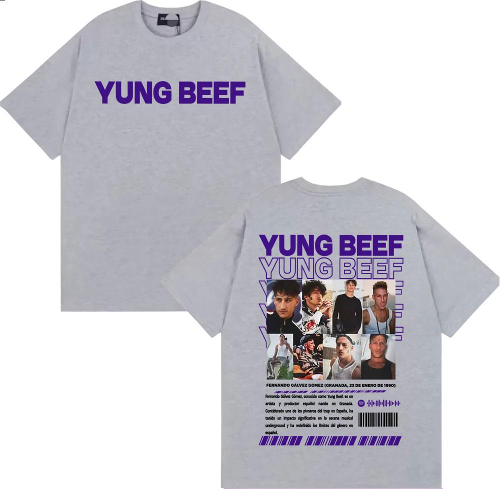 Rapper Yung Beef Album Tour Cover Merch Tshirts for Unisex Fashion Gothic Hip Hop T Shirt 100 Cotton Oversized Tshirt Streetwear