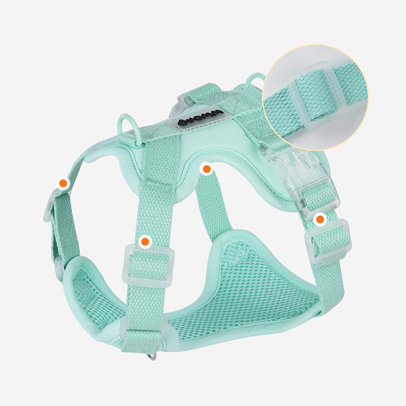 Lightweight Escape-Proof Dog Harness Leash Set Soft Breathable Adjustable Dopamine Puppy Harness Outdoor Pet Gear for Small Dogs