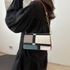Trendy Fashion Contrast Color Small Square Bag For Women Stylish Summer Handbag