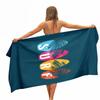 Beach Towel, Bath Towel, Microfiber Towel, Rectangular Beach Mat, Digital Printing Bath Towel, Shawl To Map