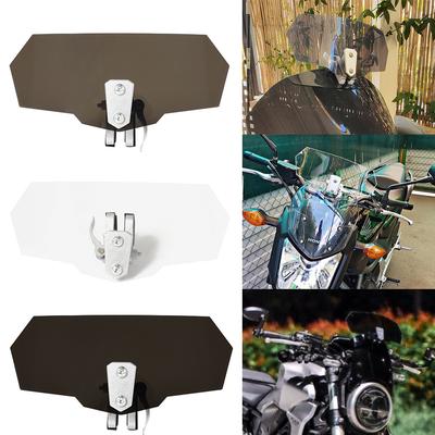 Universal Motorcycle Risen Clip On Windscreen Windshield Extension Spoiler Air Deflector