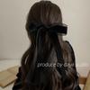 Velvet Bow Streamer Hair Clips French Vintage Style Women Mesh Elegant Fairy Barrettes Luxury Pins Daily Fashion Accessories