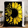 Sunflower and Butterflies Design Print Blanket Soft and Cozy Perfect for the Living Room Bed Sofa or a Nap,gift