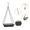 Square Bird Suspended Feeder Large Capacity Bird Chain Tray Hanging Bird Feeder  Balcony