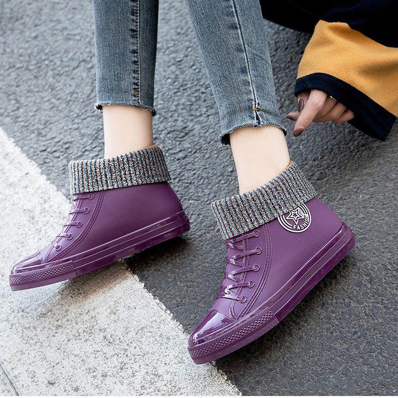 Новые женские водонепроницаемые короткие резиновые сапоги 41 — фото 11