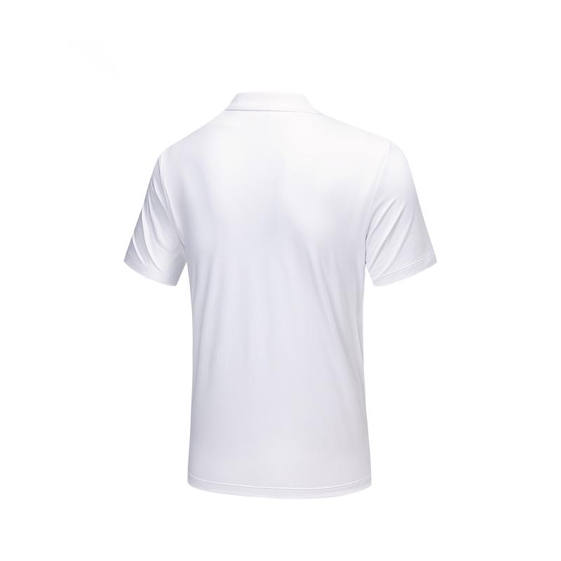 Anta Comfortable Simple Versatile Letter Breathable Quick-Dry Sports Polo Shirt Men Tops Pure-White 152537127-1