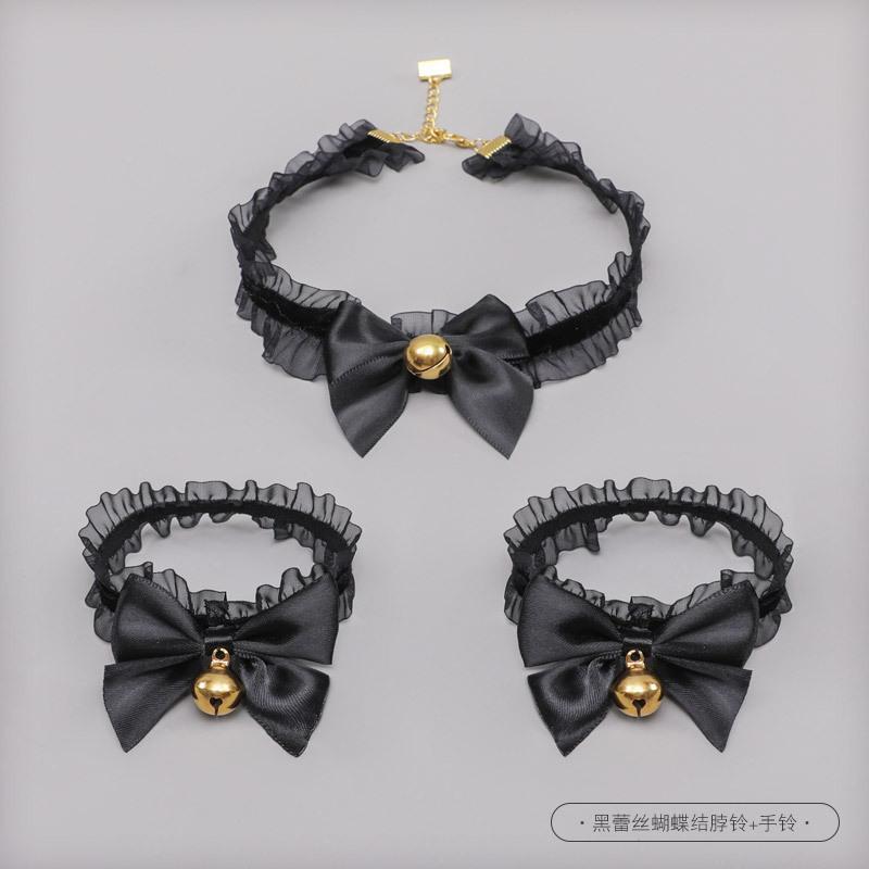 A piece of hair delivery Japanese girl lolita princess bow lace wristband bracelet jewelry collar neck bell