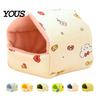 Thickened Warming Bed for Hamsters Warm Plush Hamster Bed, Winter Small Animal Hideout, Cozy House Enclosed Cave Mice Hammock, Washable Chinchilla