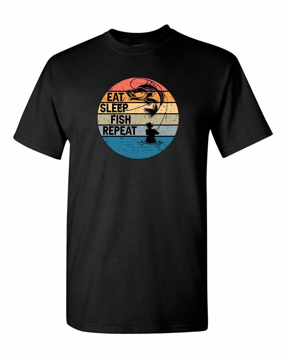 Eat Sleep Fish Repeat T-Shirt, fishing T-Shirt 2XL