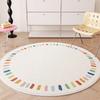 Round Living Room Carpet Colorful Polka Dot Carpets Fluffy Soft Floor Mat Cute Sweet Girl Home Decoration Rug for Bedroom