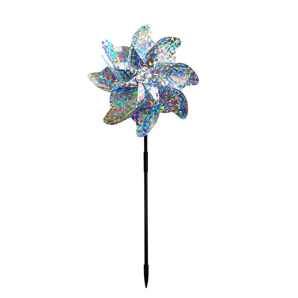 2pcs Bird Windmill With Fast Wind Speed, Light-emitting Orchard And Vegetable Garden Bird Scarer