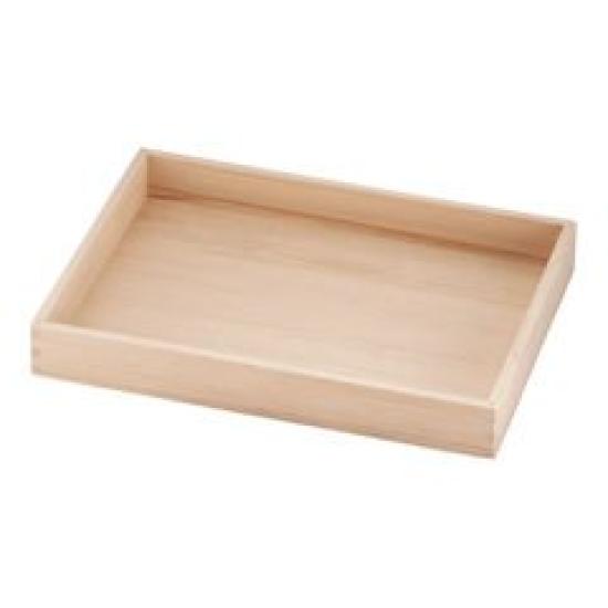 Yamaco White Wood Dumpling Medium 400 x 300 x White Wood Tray, Size, H50mm,