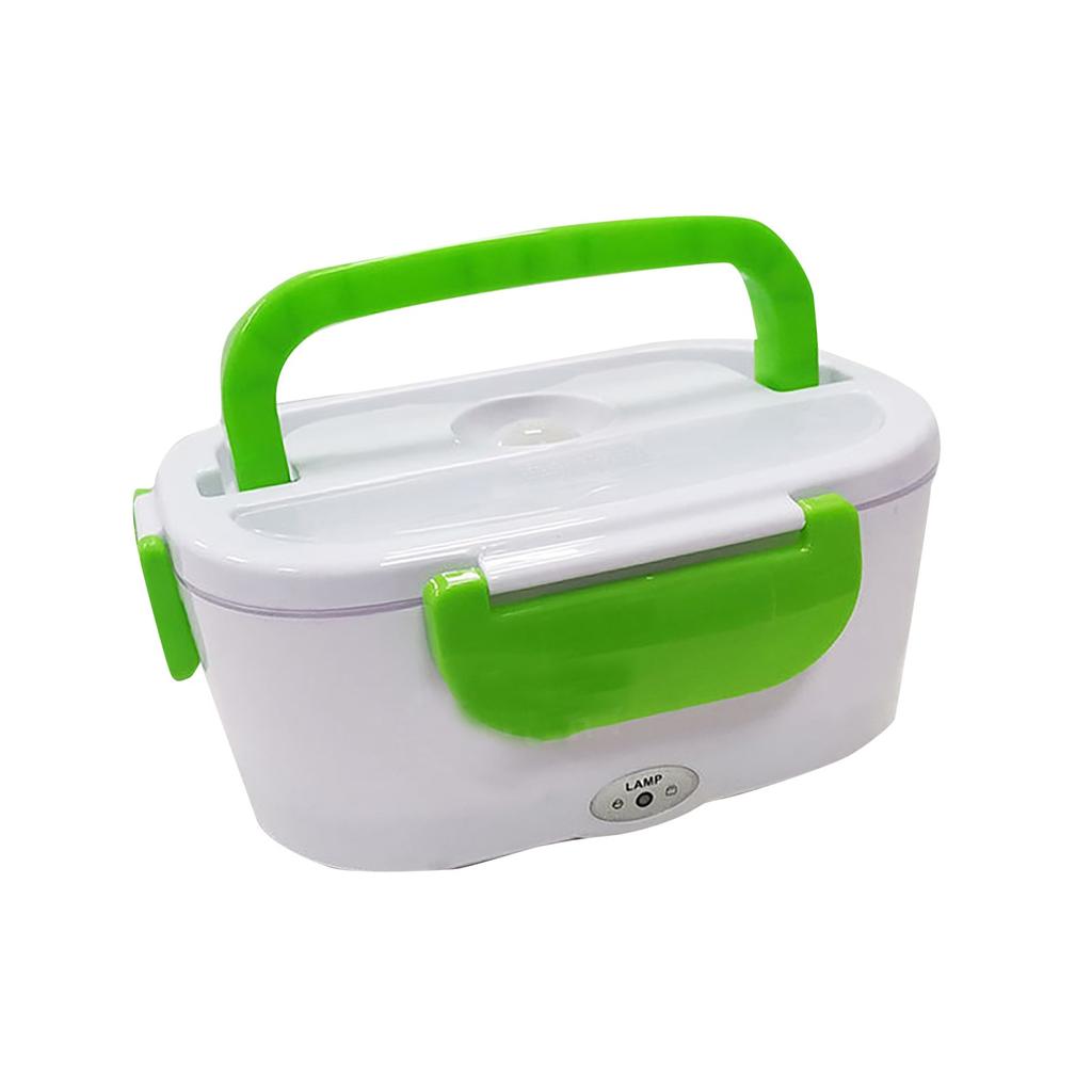 Portable Electric Lunch Box Stainless Steel Inner Container Food Heater with Handle and Locking Clips for Office Travel and Home Use